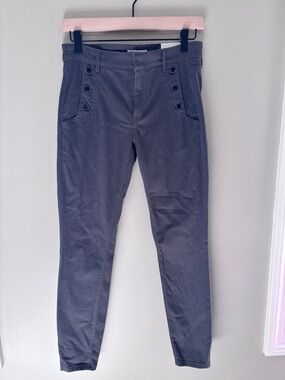 LOFT Gray Skinny Sailor-Style Pants